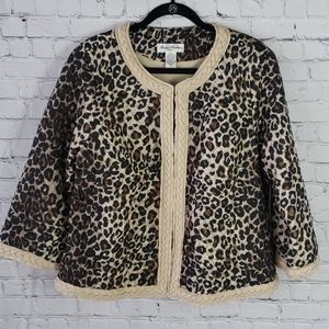 Marisa Christina Animal Print Jacket 1X